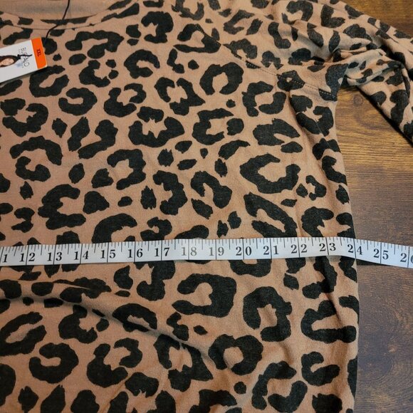 Buffalo David Bitton Jersey Knit Top XXL Cheetah Gold Soft Stretch Knit - Picture 6 of 9